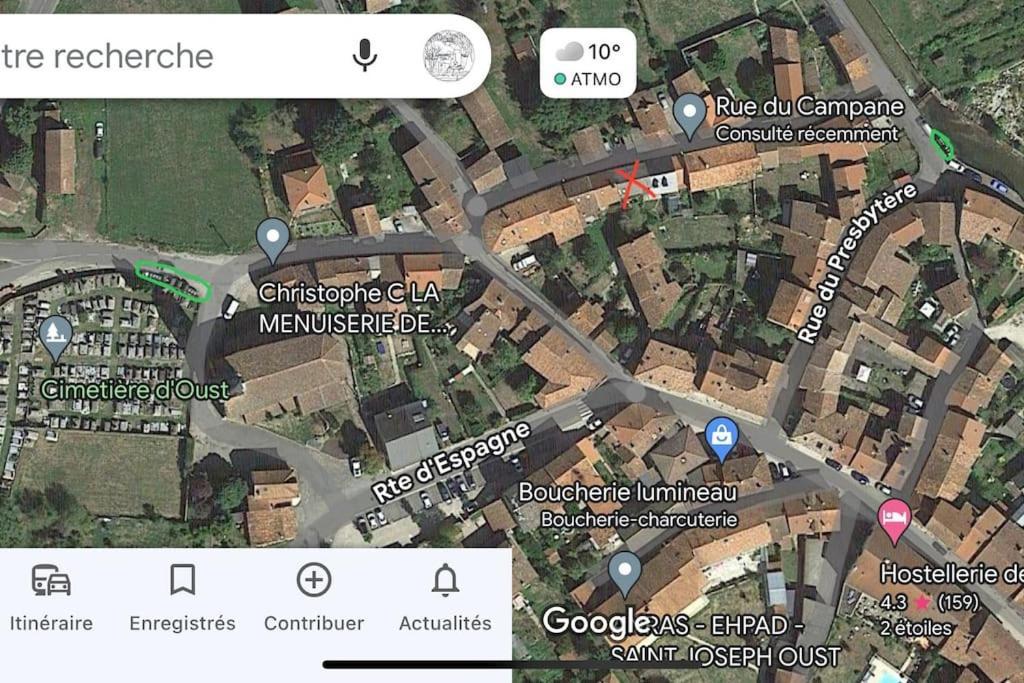 La Petite Ourse Maison De Village A Oust מראה חיצוני תמונה
